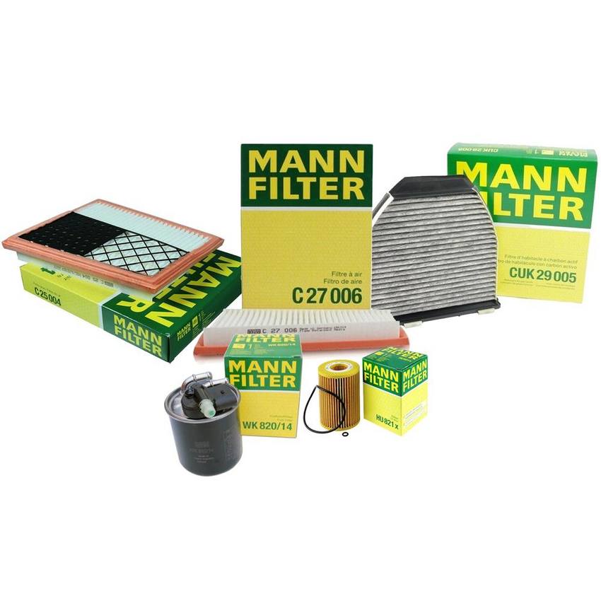 Mercedes Air / Cabin Air / Fuel / Engine Oil Filter Kit 6421800009 - MANN-FILTER 3739352KIT